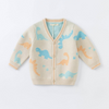 APRICOT AND SKY BLUE DINOSAUR SWEATER