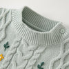 MILK WHITE AND MINT GREEN SWEATER