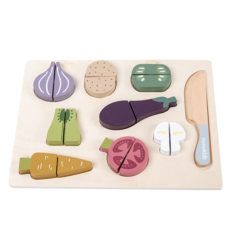 Verdure da Tagliare con Tagliere e Coltello in Legno 8 Pezzi - New Classic  Toys